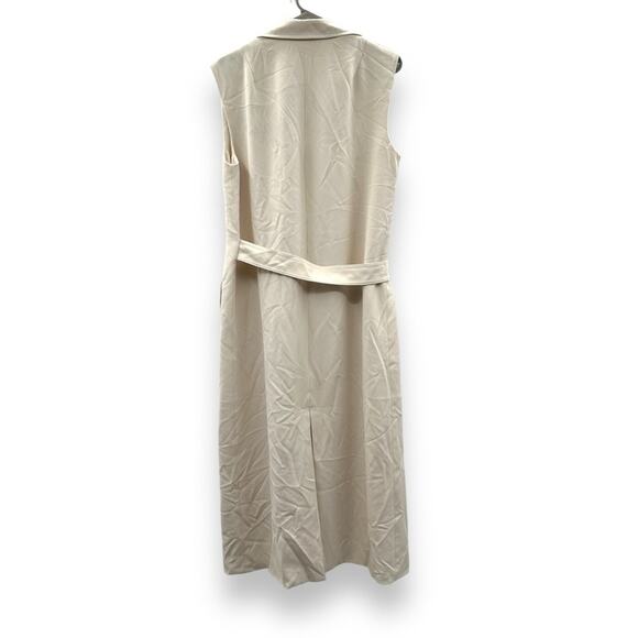 RTR Marina Moscone Collective Cream Long Wrap Vest Coat Sz M - Picture 4 of 16